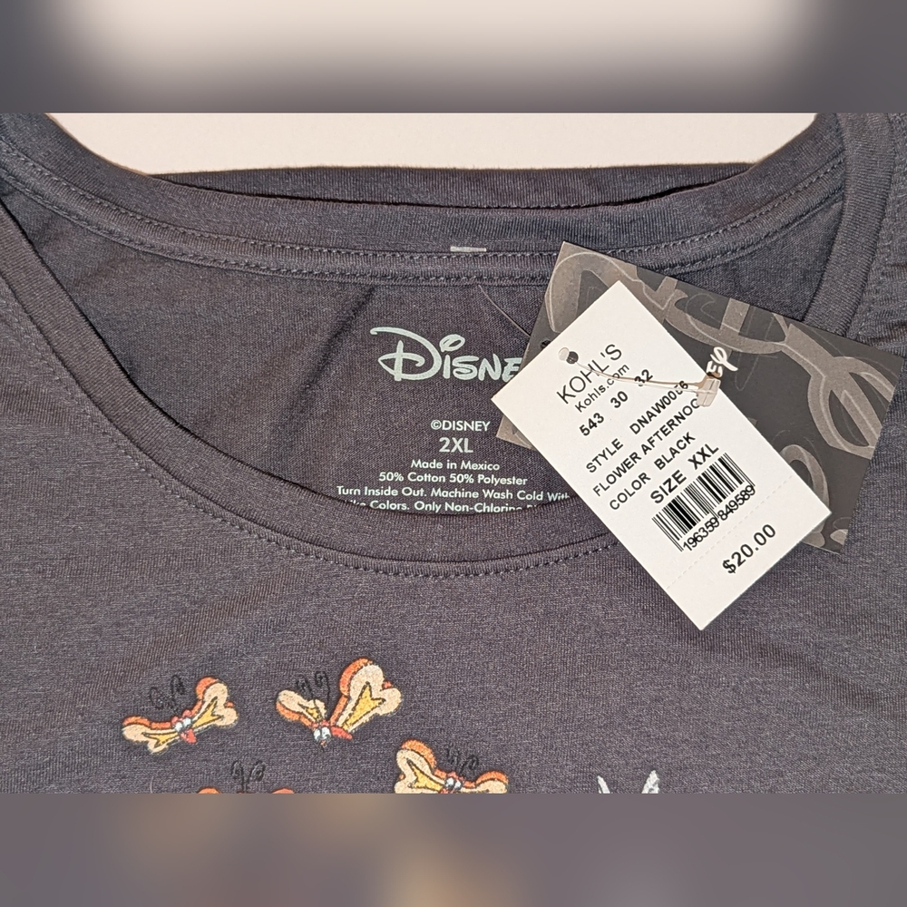 Disney Dark Gray Alice in Wonderland Graphic Tee Sz XXL NWT - Picture 9 of 9